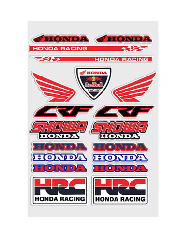 19tlg motorrad honda - honda, aufkleber