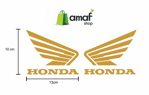 Honda aufkleber flügel gold - honda,